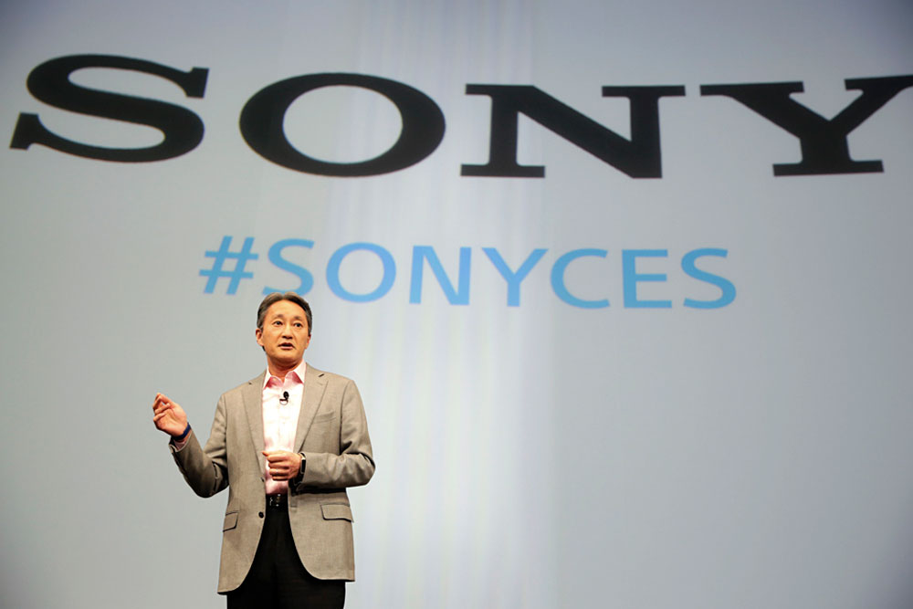 Sony's CEO Kazuo Hirai addressed the international imbroglio in Las Vegas January 5, 2015. photo: courtesy AP Photo/Jae C. Hong